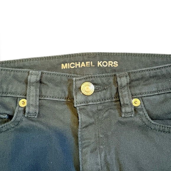 HP π Michael Kors Izzy skinny olive green jeans size 4 - Picture 2 of 4
